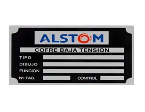 Placa Metálica Industrial de activos