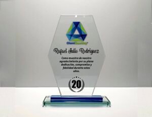 Placas con Grabados en Cristal